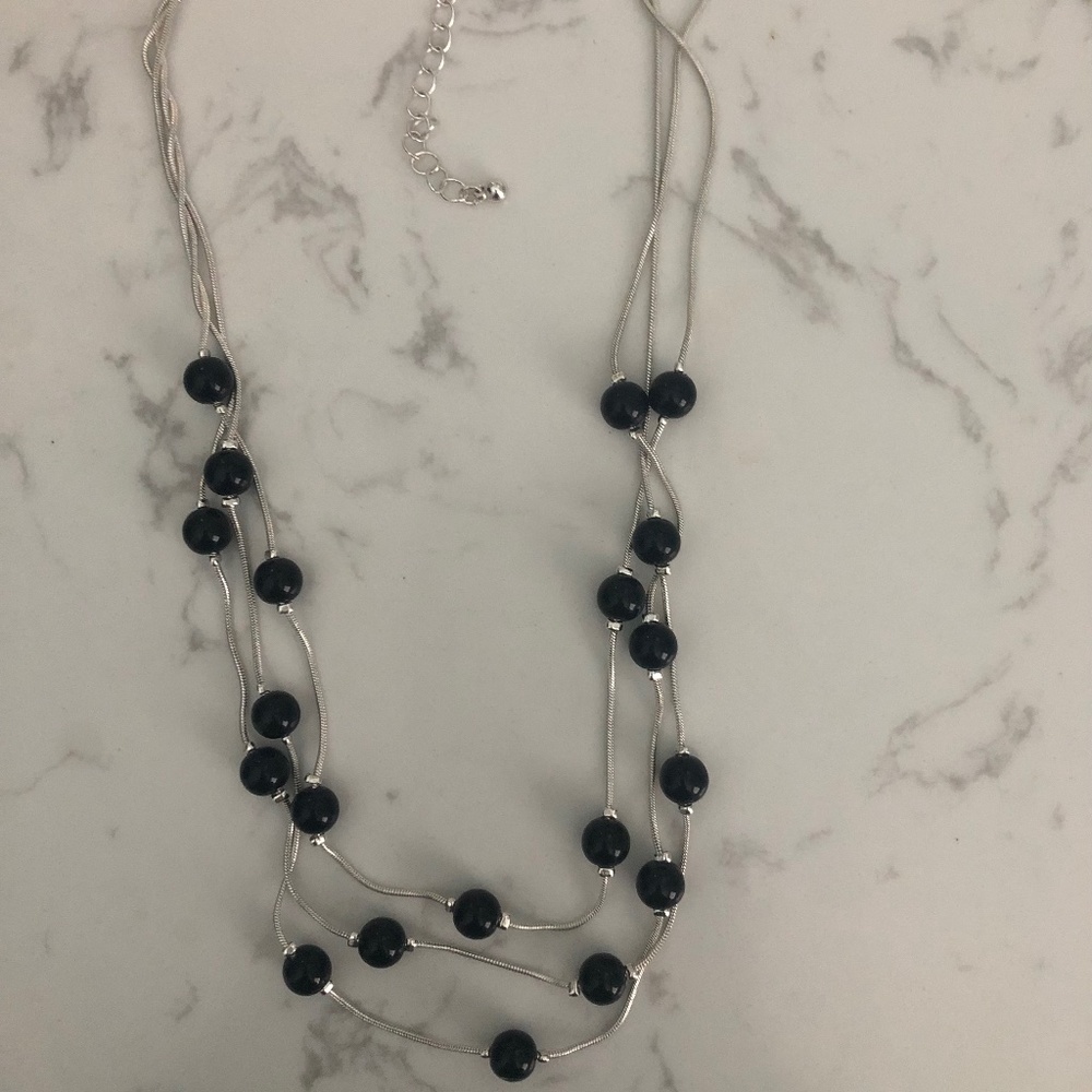 Black beaded necklace